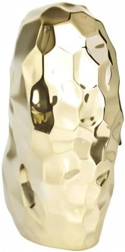 Deco 79 Porcelain Heart Sculpture, 8" x 3" x 8", Gold (Pack of 12)-Ruum Studio Home