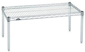 Omega Products Corporation 14" Deep x 24" Wide x 14" High Chrome Stationary Dunnage Rack-Ruum Studio Home
