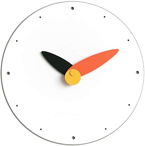 Stephanie Imports Modern Minimalist Orange & Black Wall Clock-Ruum Studio Home