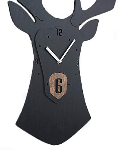 Stephanie Imports Modern Minimalist Reindeer Dark Wall Clock-Ruum Studio Home