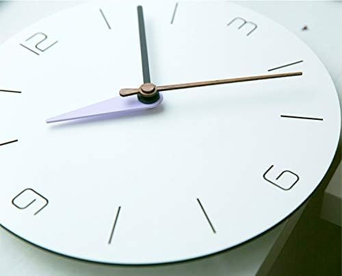 Stephanie Imports Modern Minimalist White & Pastel Purple Silent Wall Clock-Ruum Studio Home