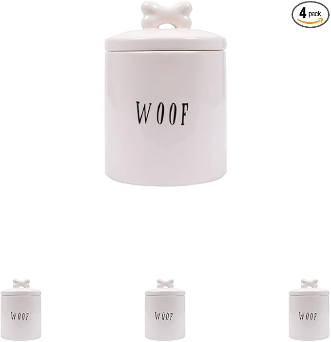 Creative Co-Op Woof Jar with Bone Handle on Lid (Pack of 4)-Ruum Studio Home