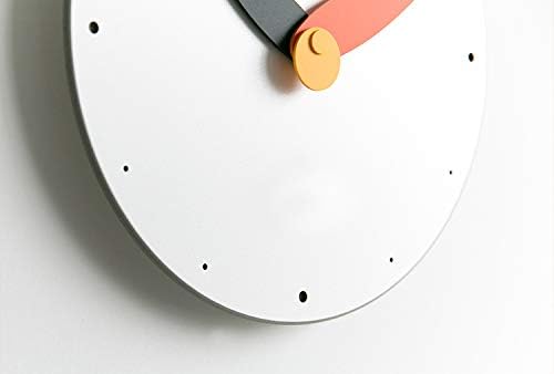 Stephanie Imports Modern Minimalist Orange & Black Wall Clock-Ruum Studio Home