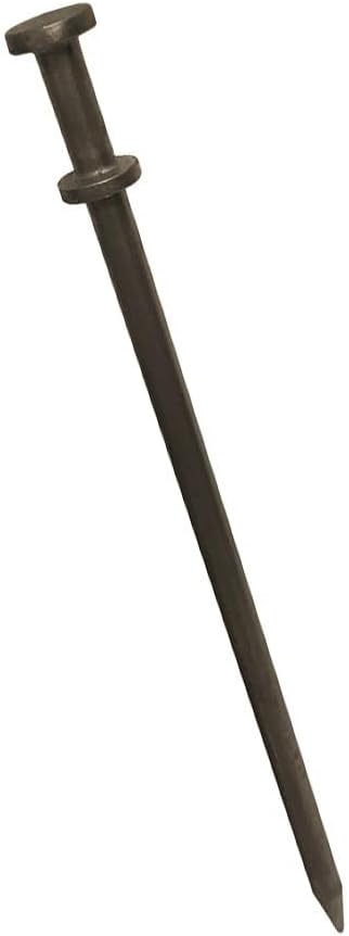Double Head Tent Stakes - Heavy Duty Steel Tent Stakes, Versatile Ground Spikes to Anchor Commercial Inflatables, Party Tents, and Outdoor Camping Shelters, 3/4 x 24 Inch, 4-Pack-Ruum Studio Home
