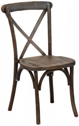EMMA + OLIVER Gray Wash Dark Driftwood X-Back Chair-Ruum Studio Home