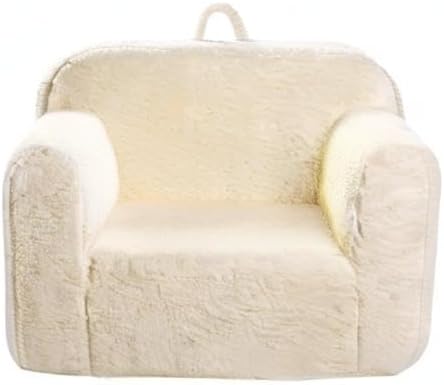 Kids Snuggly-Soft Sherpa Chair, Cuddly Toddler Foam Chair for Boys and Girls, Cream-Ruum Studio Home