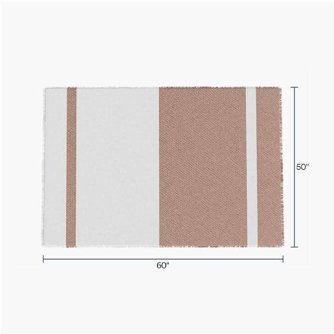 Outer Bug Shield Outdoor Throw Blanket w/Insect Shield Repellent Gear Technology- Lightweight Insect-Repellent Outdoor Blanket, Camping, Picnic & Beach Blanket, Sierra Orange Colorblock, 50" W x 60"-Ruum Studio Home