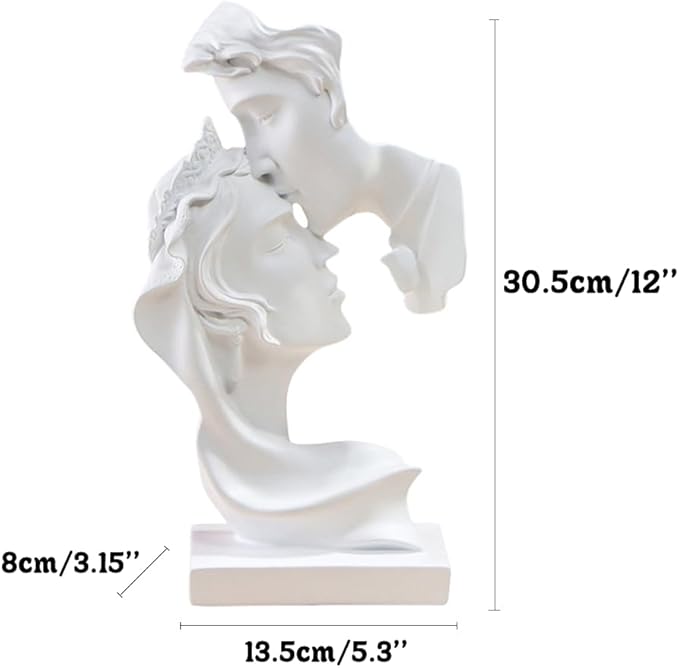 Large Couples Kiss Sculpture,Abstract Art Couple Sculpture Home Furnishing Resin Statue Decoration Romantic Statue Used for Home Decoration, Wedding, Gift-Ruum Studio Home