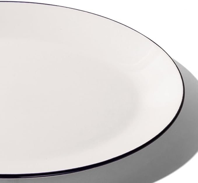 Made In Cookware - Serving Platter - White With Black Rim - Porcelain - Crafted in England-Ruum Studio Home