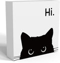 Black Cat Desk Decor, Office Decorations for Work, Cat Lover Gifts for Women, Cat Gifts for Girls, Cat Lover Gifts, Wooden Box Decor Sign for Home Farmhouse Living Room Bedroom Bathroom Classroom Gym-Ruum Studio Home
