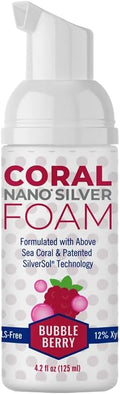Coral Nano Silver Kids Fluoride Free Foaming Bubble Berry Coral Calcium Toothpaste, Natural Formula, SLS and Glycerin Free - 4 Ounce-Ruum Studio Home