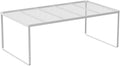 Kitchen Cabinet Storage Shelf Stackable Wire Spice Rack Organizer Heavy Duty Space Saver for Bathroom Bedroom Closet Laundry Room Office Countertop - White, Pack 1-Ruum Studio Home
