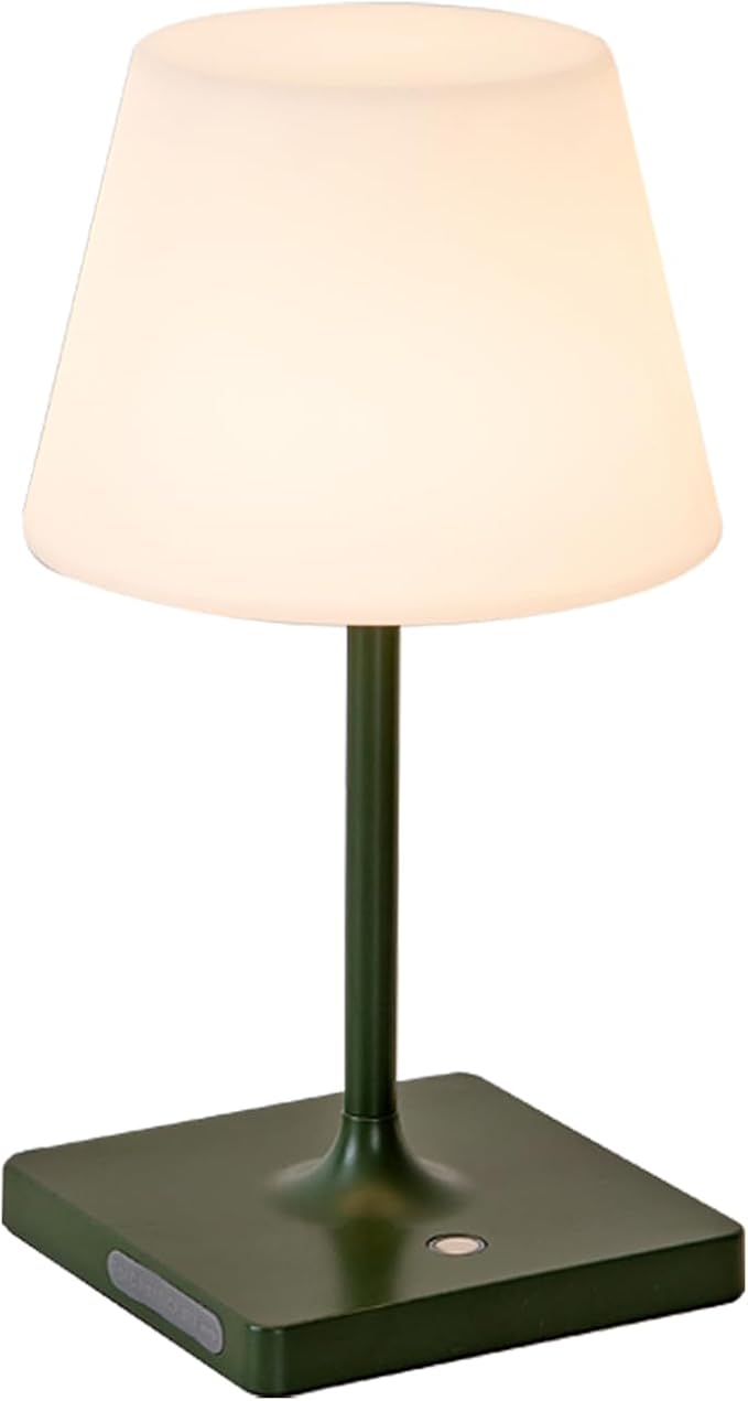 LED Cordless Table lamp Rechargeable,Outdoor Battery Operated Portable Desk lamp,Shower lamp Waterproof,4000mAh LED 3 Colors Dimmable Touch Night Lamps-Green-Ruum Studio Home