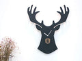 Stephanie Imports Modern Minimalist Reindeer Dark Wall Clock-Ruum Studio Home