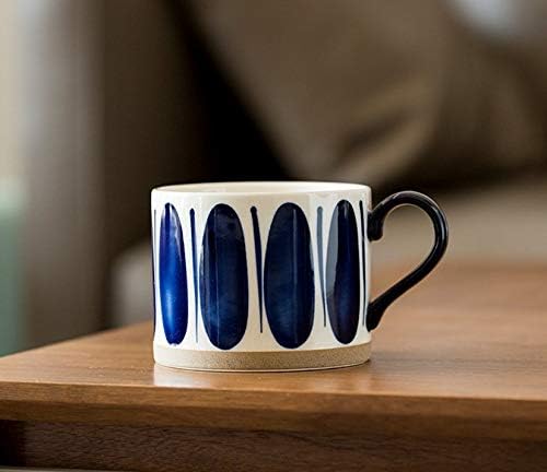 Koja 15 oz. Elegant Hand Painted Decorative Large Porcelain Ceramic Mug Set. 4 Decorative Mugs. Colorful Gift Pack. Impress & Entertain Family & Guests. Dishwasher Microwave Safe.-Ruum Studio Home