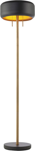 GLOBE Electric 67346 Novogratz x Floor Lamp, Dark Gray-Ruum Studio Home