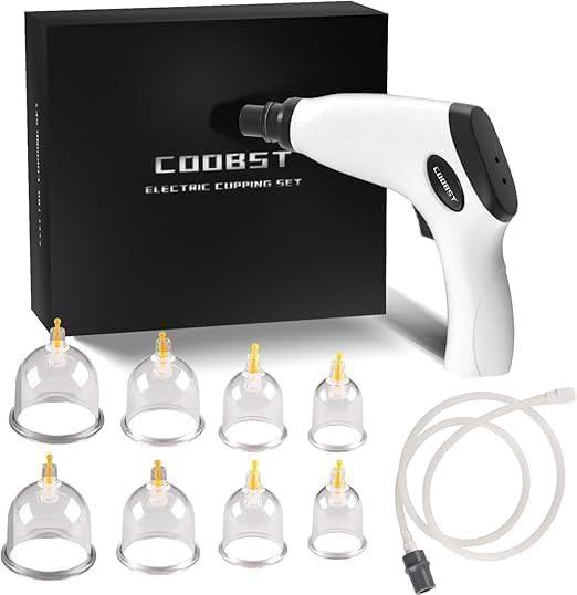 Cupping kit for Massage Therapy, Profession Cupping Set with Electric Cupping Guasha Pump, Cupping Therapy Set with 8pcs High Temp and High Pressure Resistant Vacuum Suction Cups for Cellulite-Ruum Studio Home