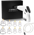 Cupping kit for Massage Therapy, Profession Cupping Set with Electric Cupping Guasha Pump, Cupping Therapy Set with 8pcs High Temp and High Pressure Resistant Vacuum Suction Cups for Cellulite-Ruum Studio Home