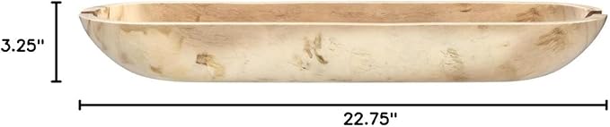 Creative Co-Op Paulownia Wood Oval Bowl | Brown | 22.75" L x 6" W x 3.25" H | (Pack of 4)-Ruum Studio Home