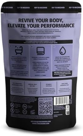 3 Pack Bundle: Coach Soak Recovery Bath Soak, Epsom Salt Bulk, Bath Salts Bulk, 3 Pack Bundle, Total of 9 Pounds (Eucalyptus, Lavender, Citrus)-Ruum Studio Home