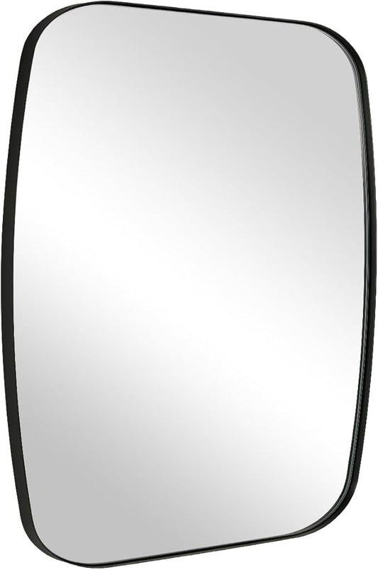 ANDY STAR Black Oblong Mirror, 36x40 Inch Black Oval Mirror for Bathroom with Stainless Steel Metal Frame, Wall Mouned for Bathroom, Living Room, Entryway-Ruum Studio Home