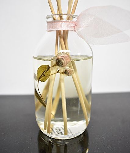 LOVSPA Reed Diffuser Set, Pink Peony Scented Oil Diffuser with Sticks, Home Fragrance Accessories for Bathroom Shelf Decor, Aroma Diffusers for Home or Office Desk, USA Made-Ruum Studio Home