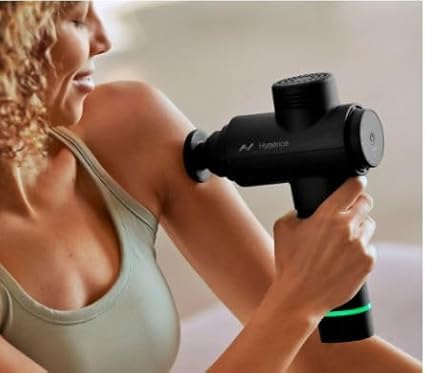 Hyperice Hypervolt 2 Black - Featuring Quiet Glide Technology - Handheld Percussion Massage Gun | 3 Speeds, 5 Interchangeable Heads | Helps Relieve Sore Muscles and Stiffness |FSA and HSA-Ruum Studio Home