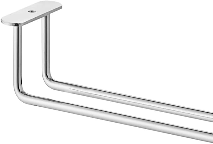 Soro Essentials- 10" Glass Hanging Stemware Rack Chrome Plated Set of 2- Wine Glass Hangers Under Shelf Cabinet Wire Wine Holder Storage Hanger for Cabinet Kitchen Bar or Home-Ruum Studio Home