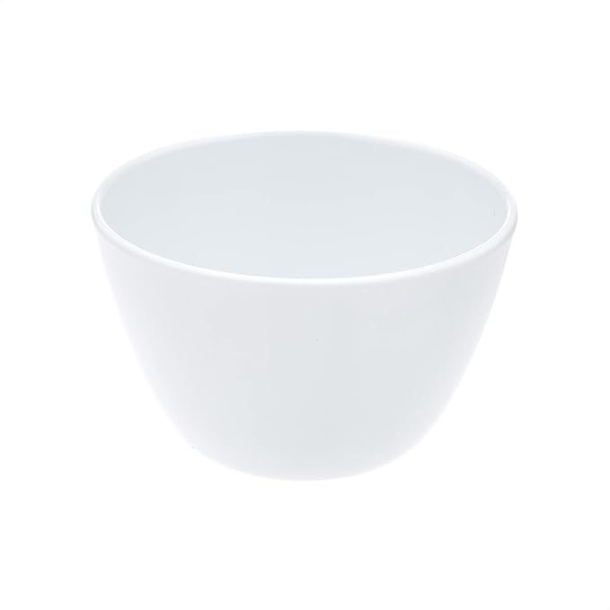 Amazon Basics Round Melamine Bowl, 8 oz, White, 6 Piece Set (Previously AmazonCommercial brand)-Ruum Studio Home