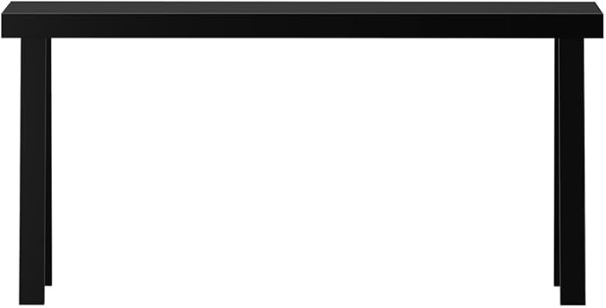 Plank+Beam Solid Wood Console Table, 66 Inch, Sofa Table, Narrow Entryway Table for Hallway, Behind The Couch, Living Room, Foyer, Easy Assembly, Black-Ruum Studio Home