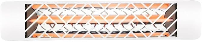 EF15120W1 1500 Watt Plug-In Electric Infrared Single Element Heater, Finish Color: White, Decorative Fascia: Chevron-Ruum Studio Home