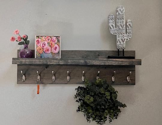 Coat Rack with Shelf (Choose your Length) Towel Rack Entryway Organizer Wall Mounted Hooks-Ruum Studio Home