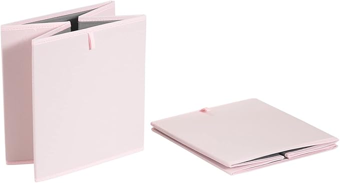 Amazon Basics Cube Organizer Bins, Collapsible Storage Baskets for Shelves, Peony Pink, Pack of 6, 13x15x13"-Ruum Studio Home