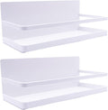 Magnetic Spice Rack Refrigerator Side Magnetic Spice Rack Kitchen Magnetic Shelf Magnetic Fridge Shelf Perfect Space Saver for Kitchen/Apartment 2 Pack (White)-Ruum Studio Home