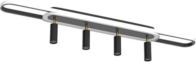 Modern LED Ceiling Light 6-Light track light Spotlight Frosted Black Geometric Ceiling Light Lighting Fixture Dimmable Remote Control Living Bedroom Kitchen Dining Room Fixture-Ruum Studio Home