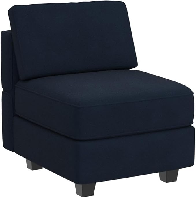 Belffin Modular Sofa Middle Module with Storage Accent Armless Chair for Modular Sectional Sofa Couch Velvet Blue-Ruum Studio Home