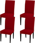 JQinHome 4 Pcs Dining Chair Slipcover, High Stretch Removable Washable Chair Seat Protector Cover for Home Party Hotel Wedding Ceremony-Ruum Studio Home