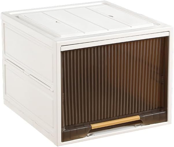 Plastic Storage Bins with Lids, Clothes Folding Storage Box and Closet Organizers and Containers for Home, Closet Stackable Storage for Home, Office, Dorm-Ruum Studio Home