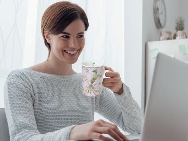Lightahead Elegant Bone China Two Coffee Mugs Set in Bird Design 10.8 oz Each Cup in Attractive Gift Box-Ruum Studio Home