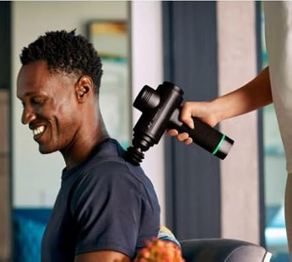 Hyperice Hypervolt 2 Black - Featuring Quiet Glide Technology - Handheld Percussion Massage Gun | 3 Speeds, 5 Interchangeable Heads | Helps Relieve Sore Muscles and Stiffness |FSA and HSA-Ruum Studio Home