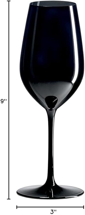 Double Blind Black Wine Glasses, Made in Europe, Set of 4, Voted Best Wine Gift 2024 by Food & Wine Magazine,16 Oz, 100% Lead-Free Crystal, Gift-Boxed-Ruum Studio Home