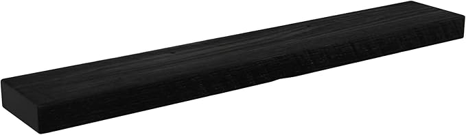 joelsantiques - 72 Inch Wooden Floating Shelves for Wall - 72x6x2 in - Made of Natural Wood - Long Heavy Duty Rustic Wall Shelves for Bedroom - Perfect for Living Room, Kitchen - Black-Ruum Studio Home
