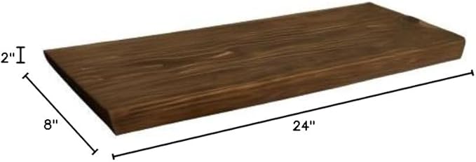 joelsantiques 24 Inch Wooden Floating Shelves for Wall - 24x8x2 in - Made of Natural Wood - Heavy Duty Rustic Wall Shelves for Bedroom - Perfect for Living Room, Kitchen - Medium Brown-Ruum Studio Home