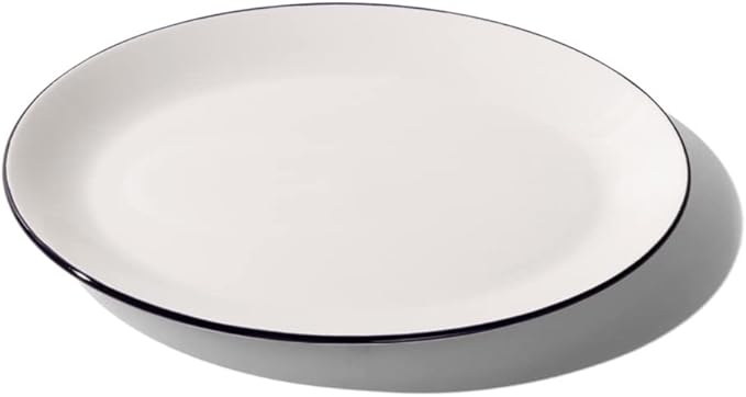 Made In Cookware - Serving Platter - White With Black Rim - Porcelain - Crafted in England-Ruum Studio Home
