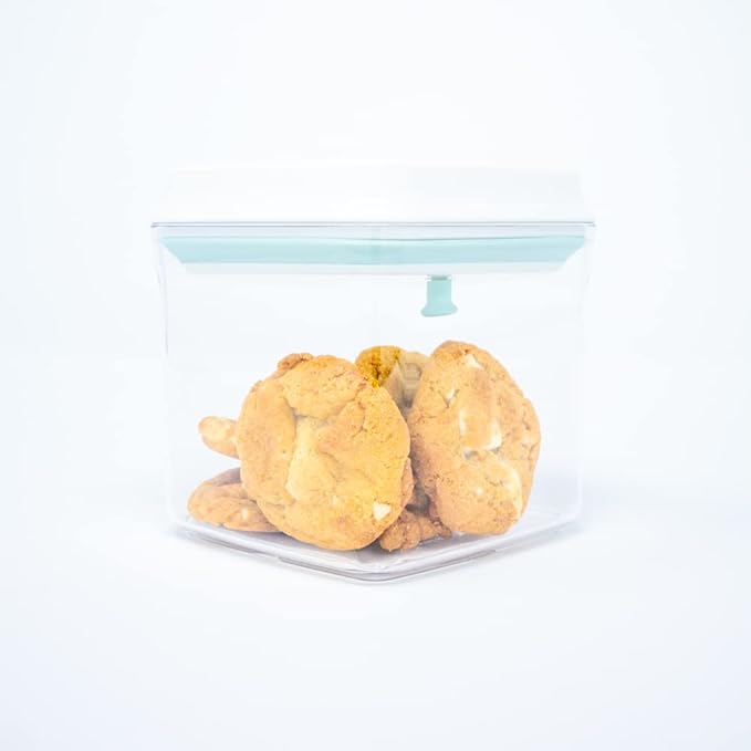 BopTop (4pc Set) Airtight Food Storage Container – Mechanical Silicone Seal Canister - BPA-Free Stackable - 1.3Qt/2.1Qt/2.8Qt/3.5Qt-Ruum Studio Home