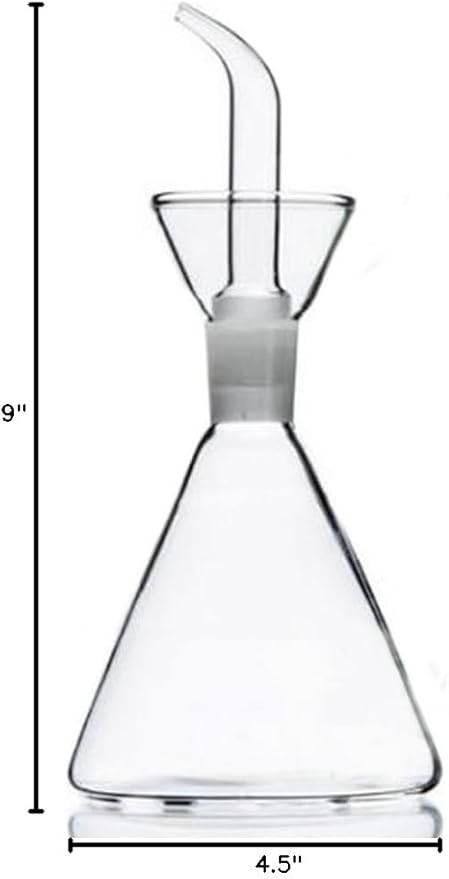 ELETON Olive Oil Dispenser Bottle Glass with No Drip Bottle Spout -Pourer Dispensing Bottles for Kitchen - Olive Glass Dispenser to Control Cooking Vegetable Oil and Vinegar(16 oz)-Ruum Studio Home