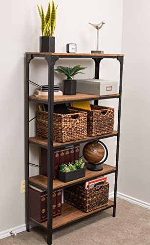 BIRDROCK HOME Woven Storage Shelf Organizer Baskets with Handles - Set of 3 - Abaca Wicker Basket - Pantry Living Room Office Bathroom Shelves Organization - Under Shelf Basket - Handwoven (Espresso)-Ruum Studio Home