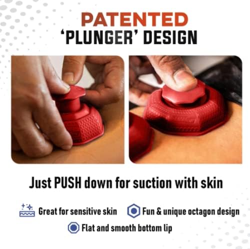 Cupping Therapy Set – Cupping Kit for Massage Therapy – Silicone Cups – Massage Cups – Smart Cupping for Fascia and Myofascial Release (Small, RED)-Ruum Studio Home