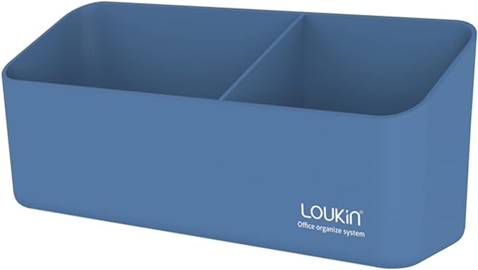 loukin Magnetic and Adhesive Marker Holder, Dry Erase Accessory Tray, Magnetic Storage Organizer for Whiteboard, Glass or Refrigerators (Blue)-Ruum Studio Home