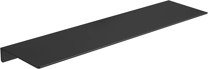JOOM Small Metal Wall Floating Shelf - Metal Wall Shelf, Black Floating Shelf, Small Bathroom Shelf, Display Shelves for Wall Storage (Black, 20 in)-Ruum Studio Home